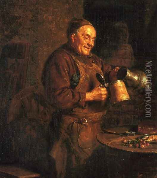 The Evening Meal Oil Painting - Eduard Von Grutzner