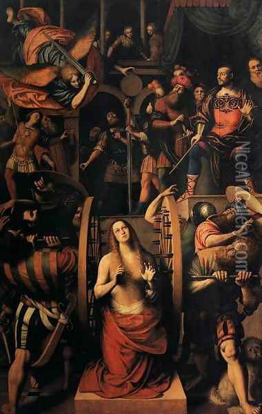 The Martyrdom of St Catherine of Alexandria Oil Painting - Gaudenzio Ferrari