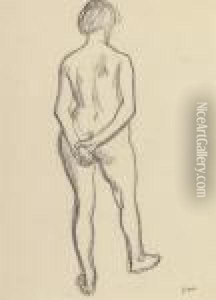 Standing Nude Oil Painting - Samuel John Peploe