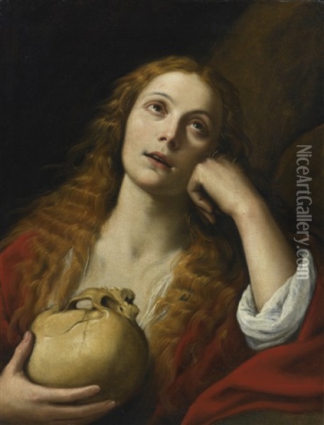 The Penitent Magdalene Oil Painting - Giuseppe Vermiglio