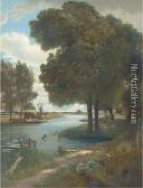 The Ferry Oil Painting - John Constable