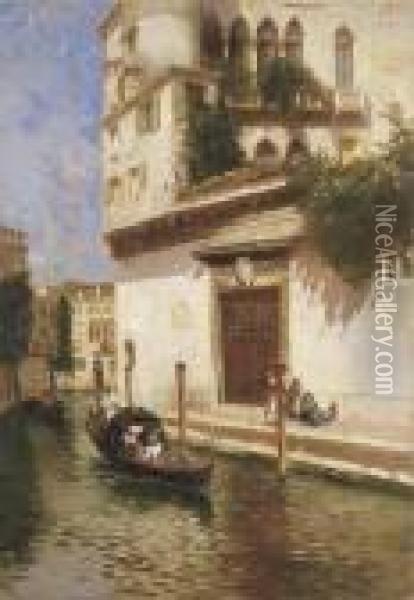 Rio A Venezia Oil Painting - Rubens Santoro