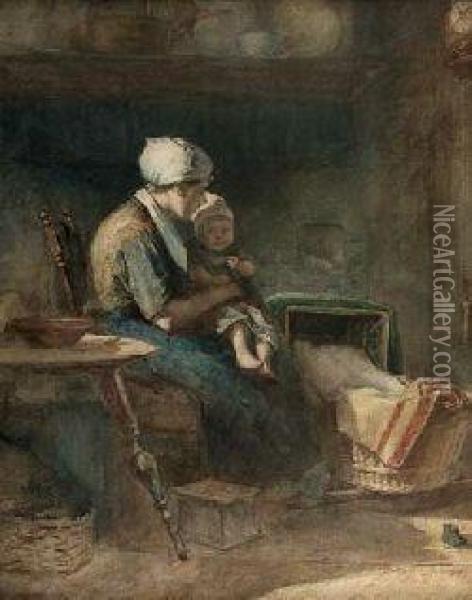 Maternal Cares Oil Painting - Henricus Johannes Melis