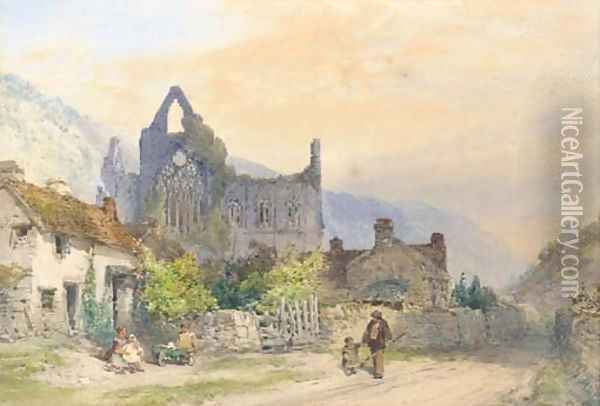 Tintern from the village Oil Painting - William Callow