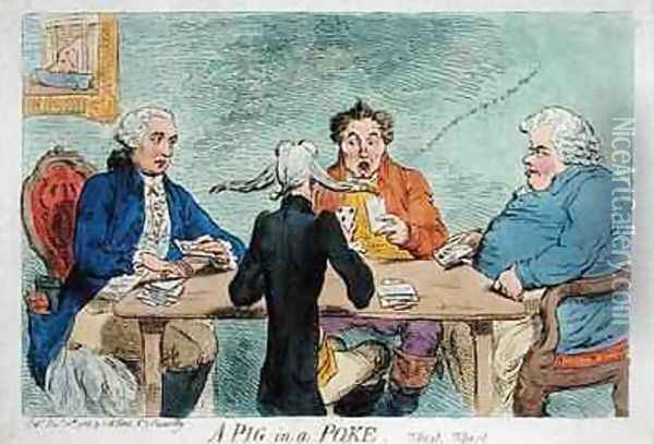 A Pig in a Poke Oil Painting - James Gillray