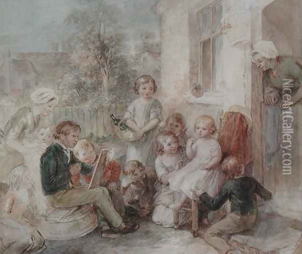 The Young Artist, c.1820 Oil Painting - John Massey Wright