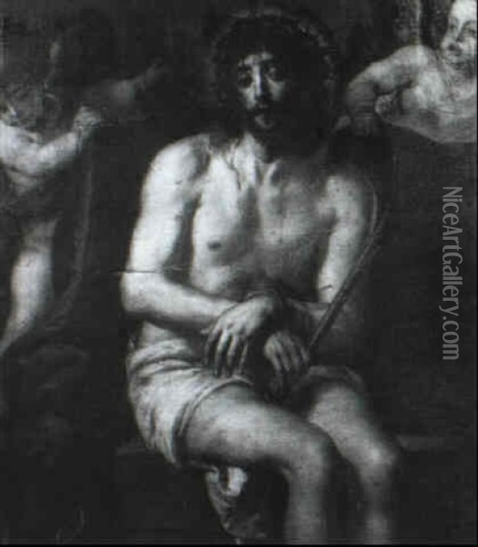 Christ A La Couronne D'epines Oil Painting - Caspar de Crayer