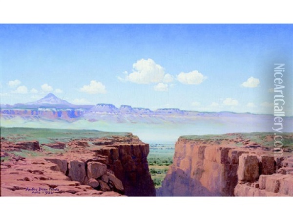 Canyon Scene, Arizona Oil Painting - Audley Dean Nicols