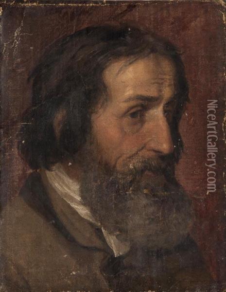 Head Of A Bearded Man Oil Painting - William Dyce