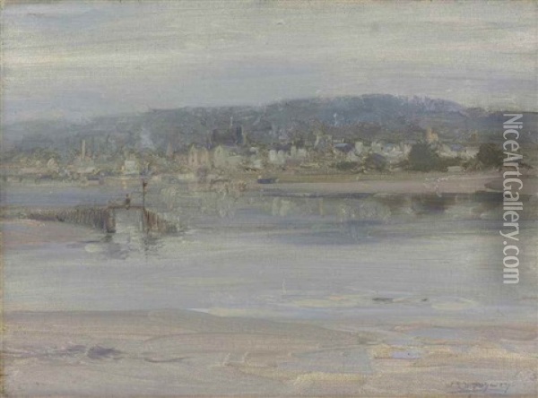 Evening On The Solway, Kirkcudbright Oil Painting - William Stewart MacGeorge