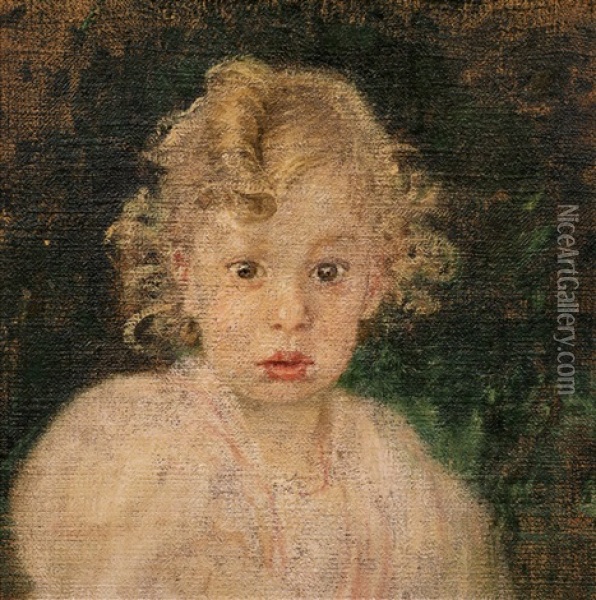 Kinderportrat Oil Painting - Josef Engelhart