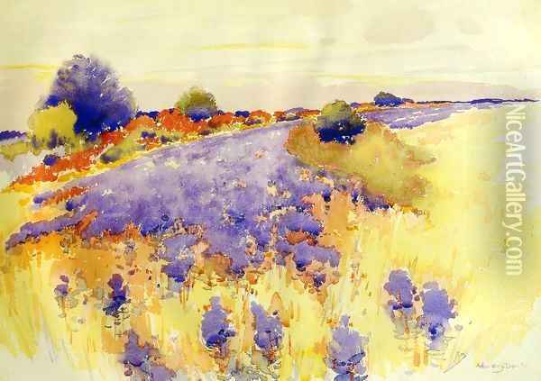 Flowering Field 1895 Oil Painting - Arthur Wesley Dow