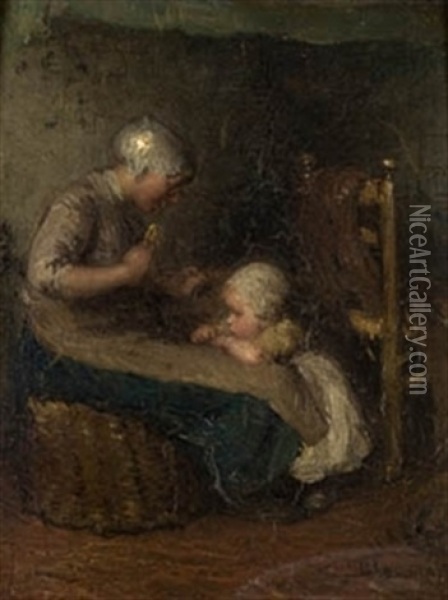 La Pequena Ayudante Oil Painting - Bernardus Johannes Blommers