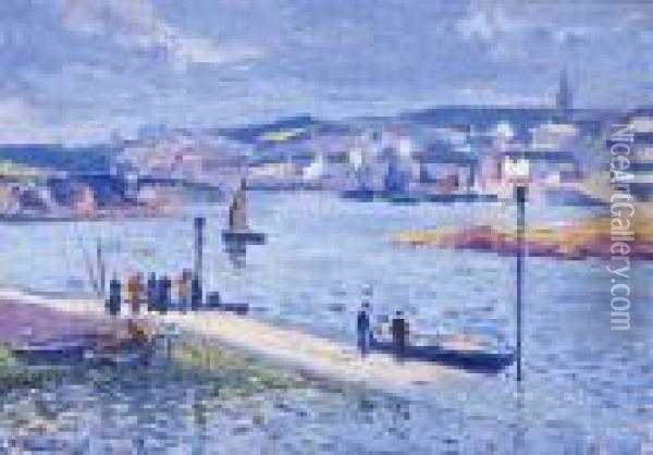 Le Port De Douarnenez Oil Painting - Paul Madeline