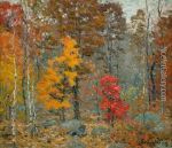 Autumn Foliage Oil Painting - John Joseph Enneking