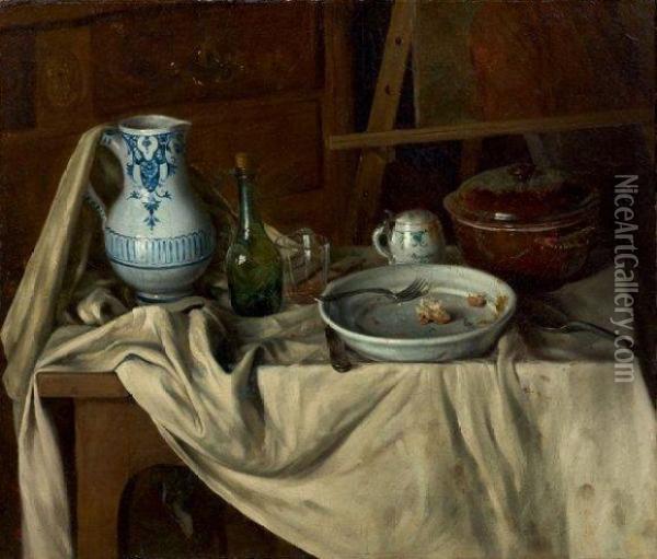 Le Dejeuner Du Peintre Oil Painting - Andre Bouys