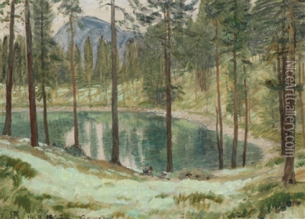 A Landscape From Grimsoll Oil Painting - Niels Kristian Skovgaard