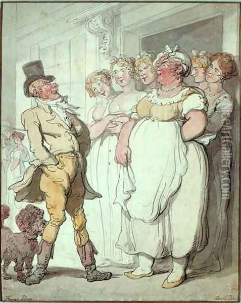 The Kings Place Oil Painting - Thomas Rowlandson