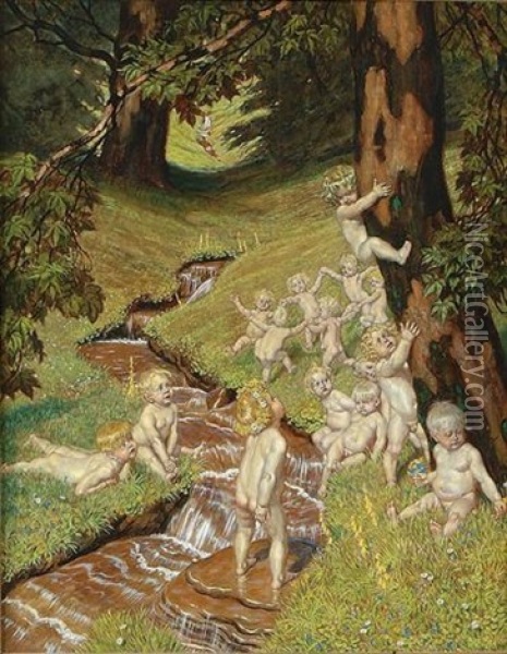 Celebration Of Summer Oil Painting - Franz Stassen