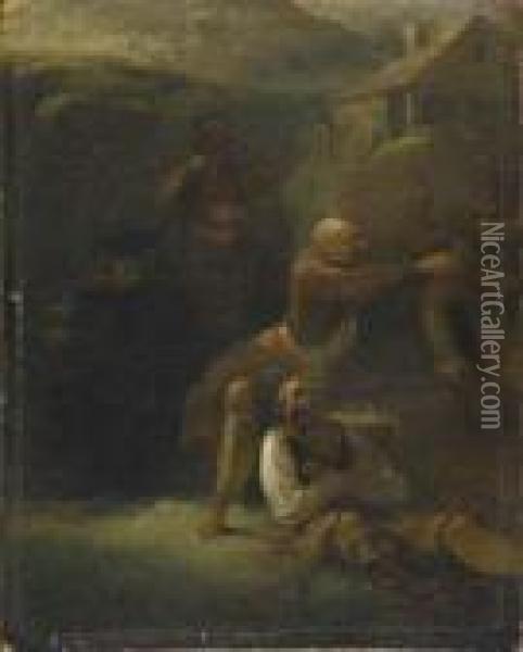La Halte A La Fontaine Oil Painting - Francisco De Goya y Lucientes