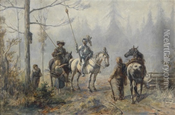 Verirrt Oil Painting - Alfred Ritter von Malheim Friedlaender