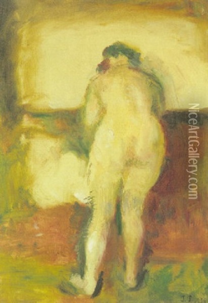 Nogen Kvinde Set Bagfra Oil Painting - Julius Paulsen