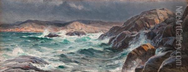 After The Storm Oil Painting - Berndt Adolf Lindholm