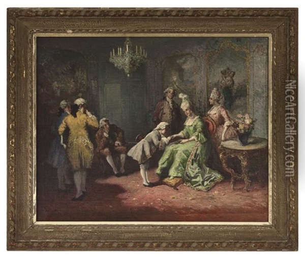 The Mozart Prodigy Oil Painting - Rudolph Jelinek