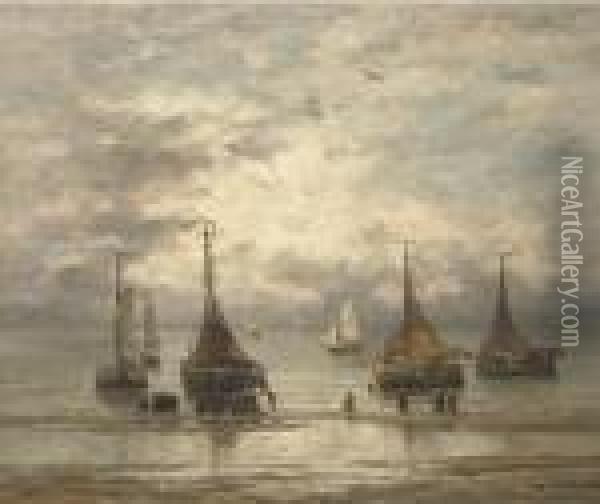 The Return Of The Fleet Oil Painting - Hendrik Willem Mesdag
