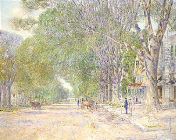 The Easthampton Elms In May Oil Painting - Childe Hassam