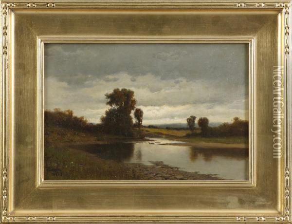 Landscapew/stream Oil Painting - Franklin De Haven