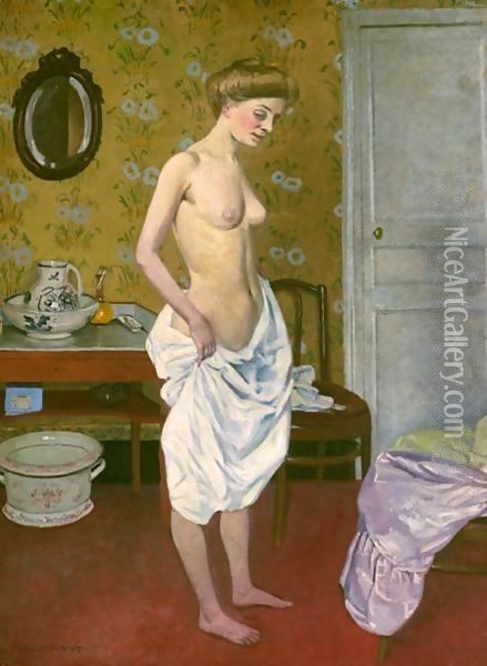 The Dressing Room, 1905 Oil Painting - Felix Edouard Vallotton