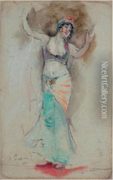 Danseuse Orientale Oil Painting - Alberto Pasini