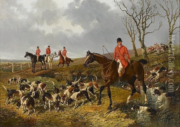 The Hunt Oil Painting - John Frederick Herring Snr