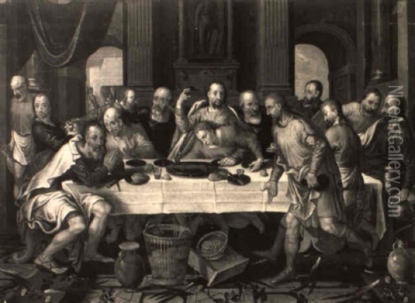 The Last Supper Oil Painting - Pieter Aertsen