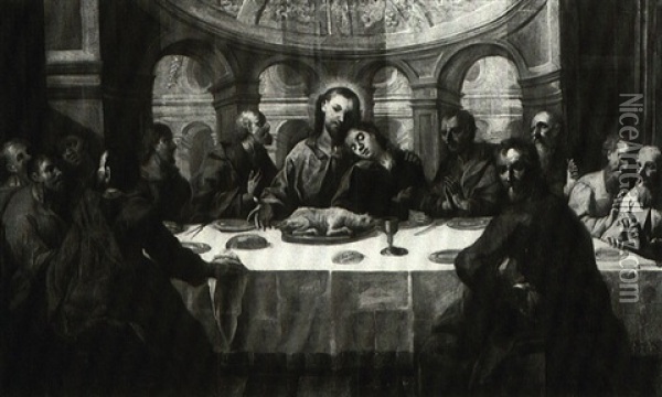 The Last Supper Oil Painting - Ulrich Glantschnigg