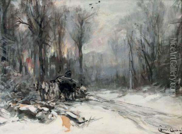 A Malle Jan In The Snow Oil Painting - Louis Apol