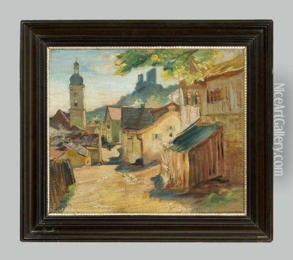 Dorf Im Sonnenlicht Oil Painting - Ferdinand Brauer