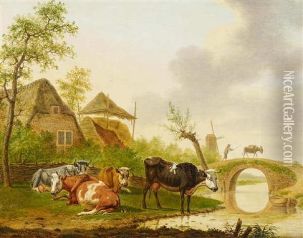 Landliche Idylle Oil Painting - Hendrik Van Oort