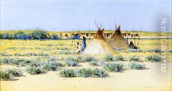 Indian Encampment I Oil Painting - Henry Farny