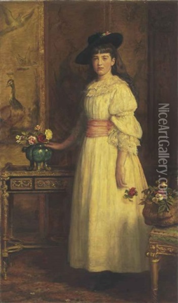 Miss Gertrude Vanderbilt Oil Painting - John Everett Millais