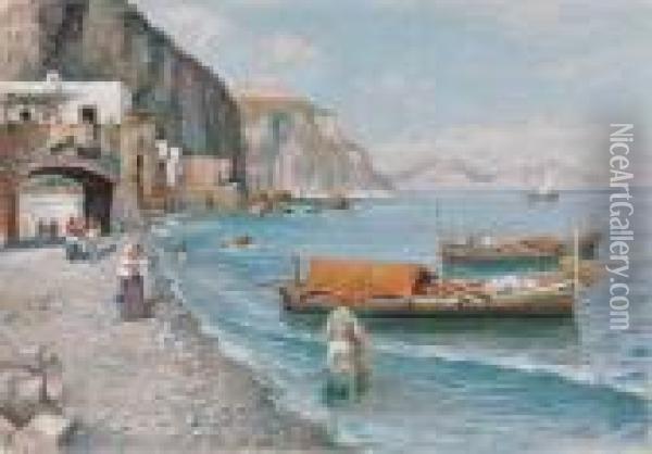 Scena Di Pesca Oil Painting - Attilio Pratella