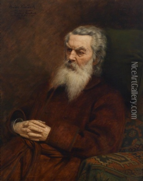 Bildnis Friedirch Kaulbachs (1822-1903) Oil Painting - Anton Kaulbach