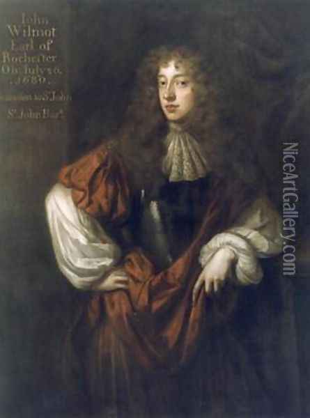 Portrait of John Wilmot 1647-80 2nd Earl of Rochester 2 Oil Painting - Sir Peter Lely