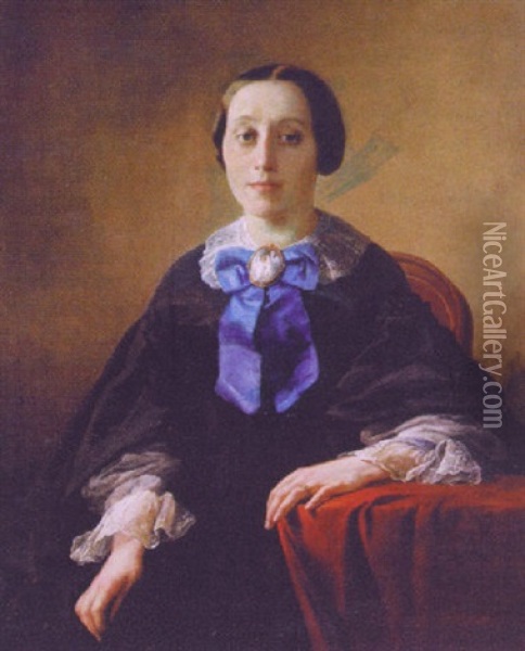 Portrait Of One Of The Zuurmond Sisters Oil Painting - Jacob Spoel