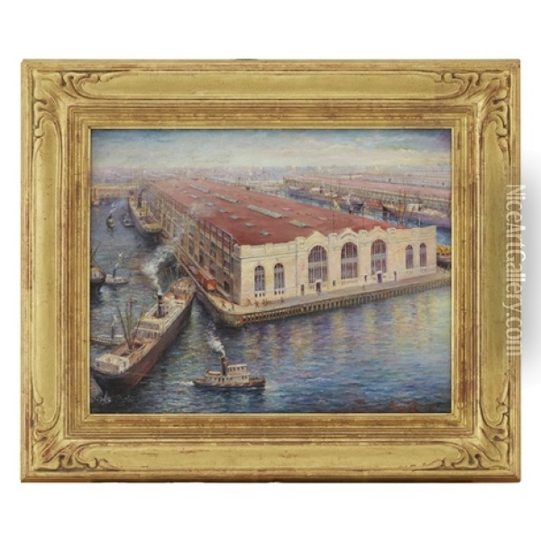 Municipal Pier Oil Painting - Horace Carpenter