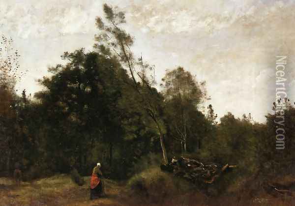 Forest Clearing in the Limousin I Oil Painting - Jean-Baptiste-Camille Corot