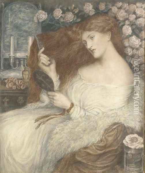 Lady Lilith Oil Painting - Dante Gabriel Rossetti