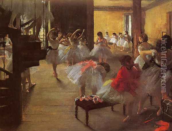 The Dance Class Oil Painting - Edgar Degas