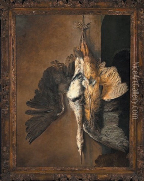 Nature Morte With Game Birds Oil Painting - Alexandre Francois Desportes
